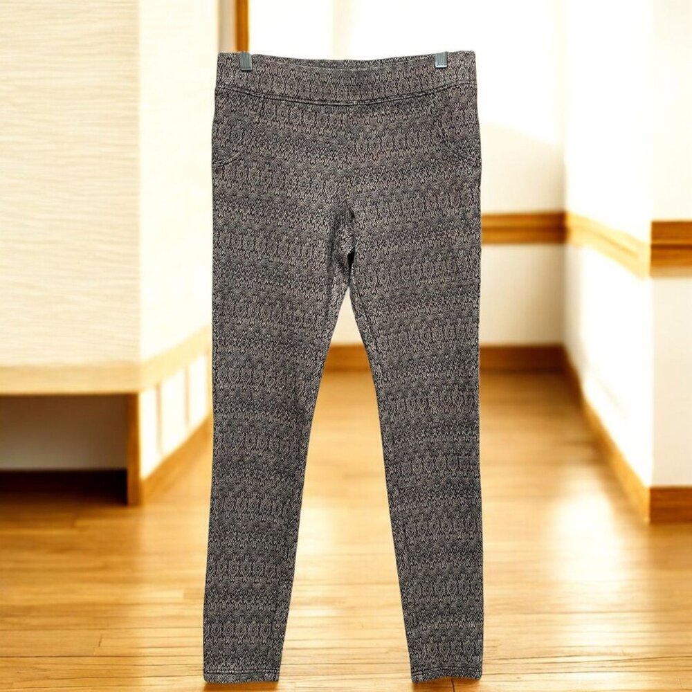 Free People Jacquard Skinny Pants‎ Womens S Boho Cottagecore Festival Neutral